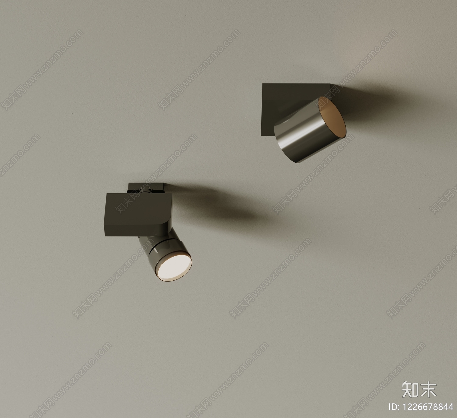 极简筒灯射灯SU模型下载【ID:1226678844】