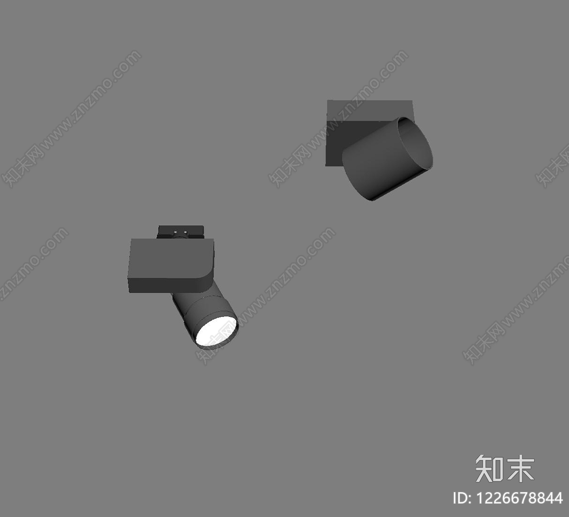 极简筒灯射灯SU模型下载【ID:1226678844】