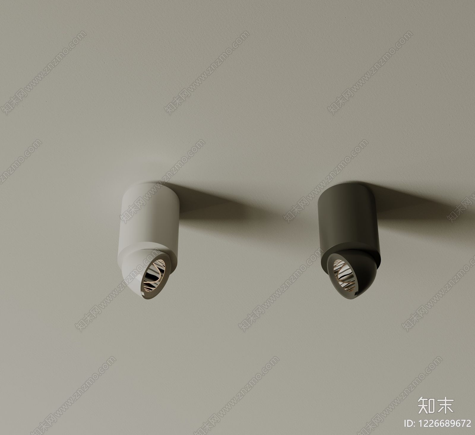 极简筒灯射灯SU模型下载【ID:1226689672】