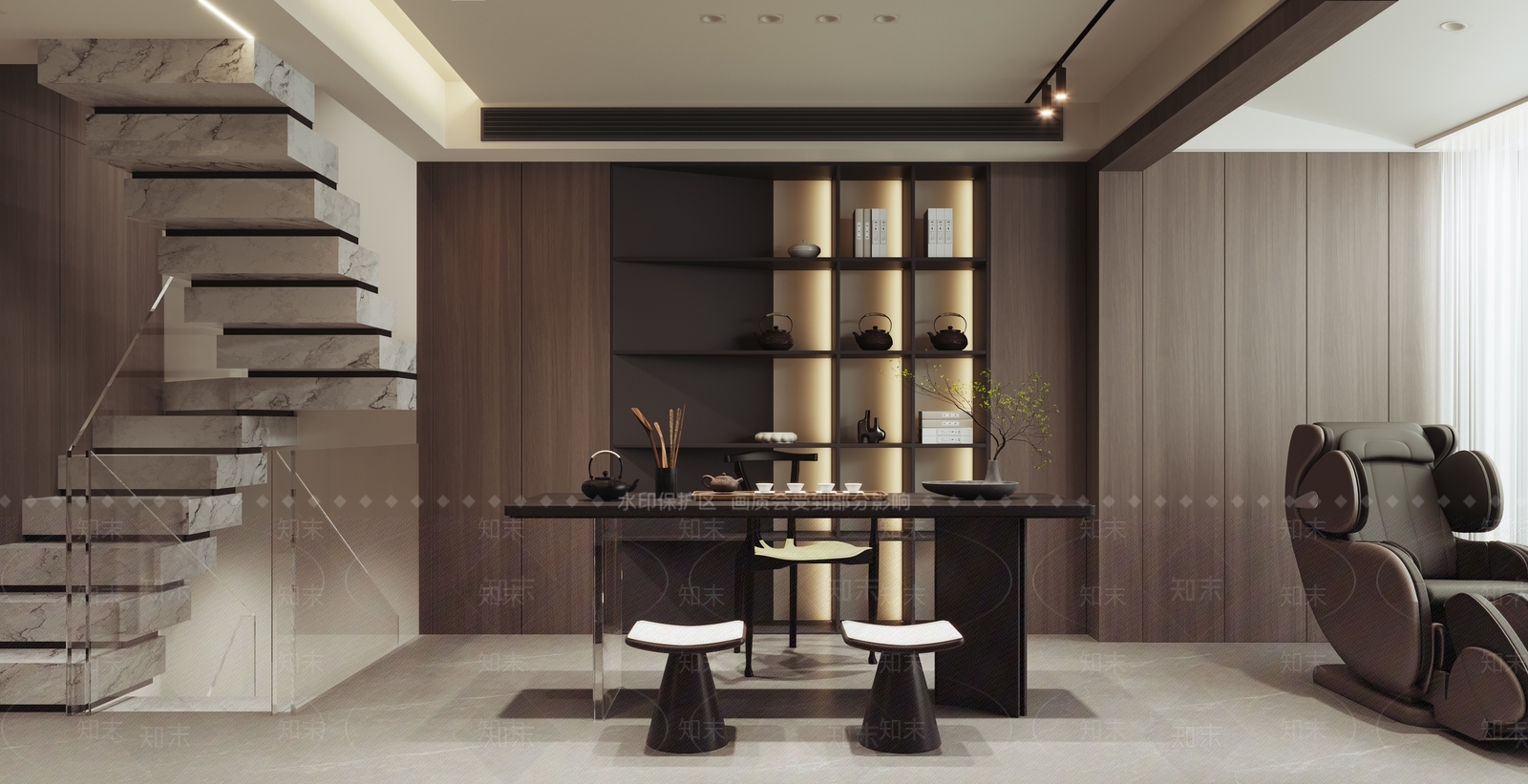新中式茶室3D模型下载【ID:1226689996】