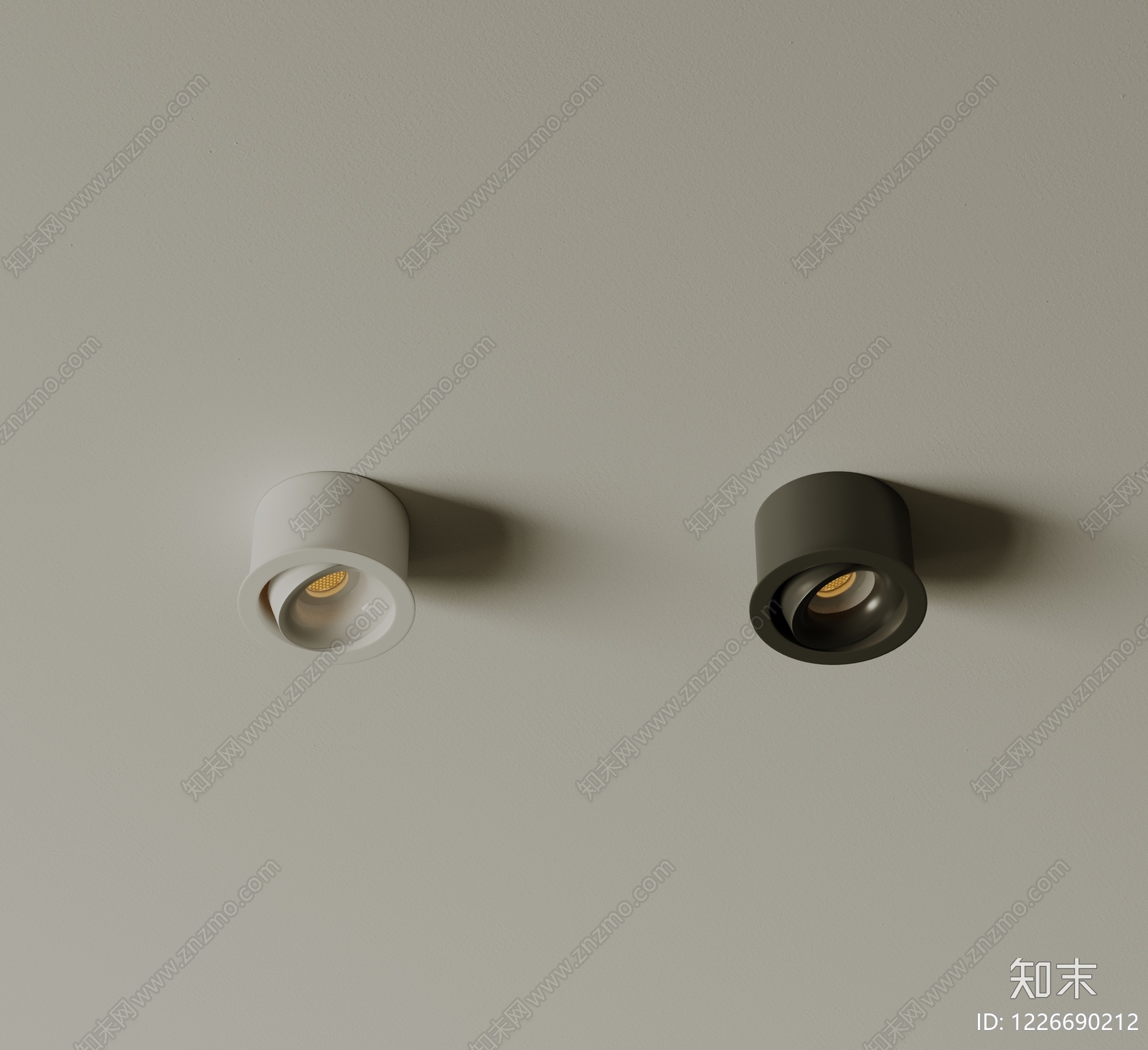 极简筒灯射灯SU模型下载【ID:1226690212】