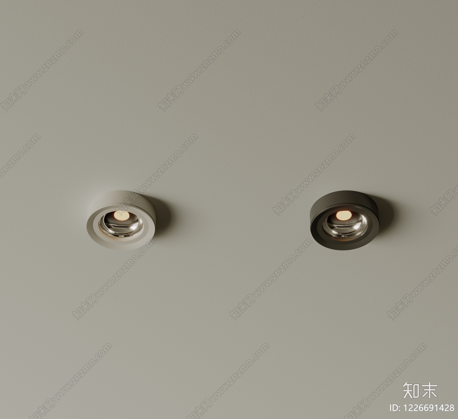 极简筒灯射灯SU模型下载【ID:1226691428】