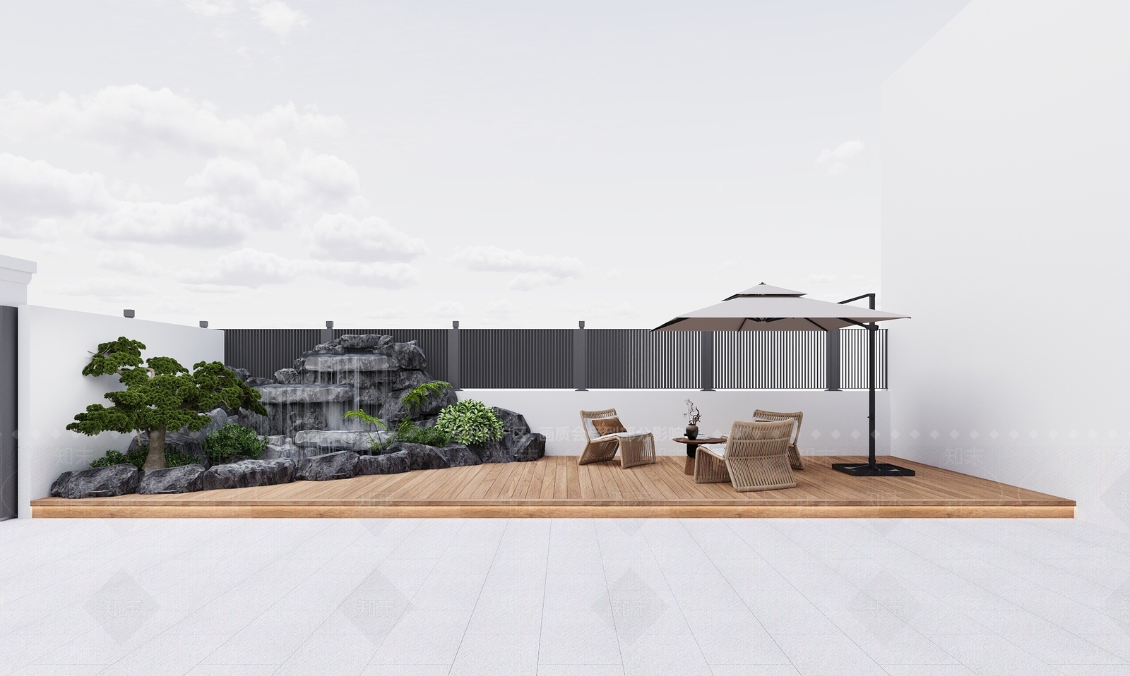新中式景观庭院3D模型下载【ID:1226702628】