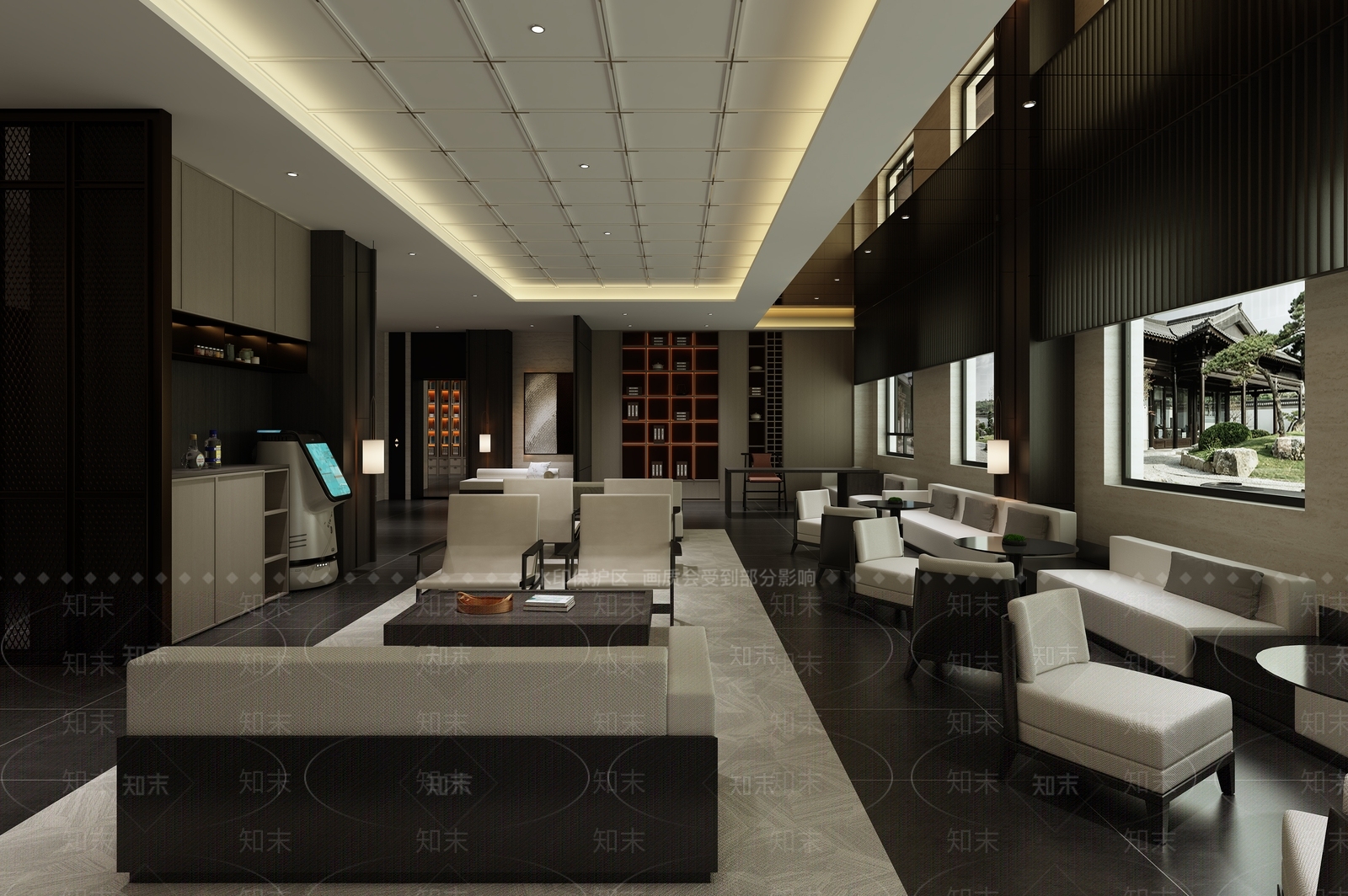 新中式酒店大堂3D模型下载【ID:1226734084】