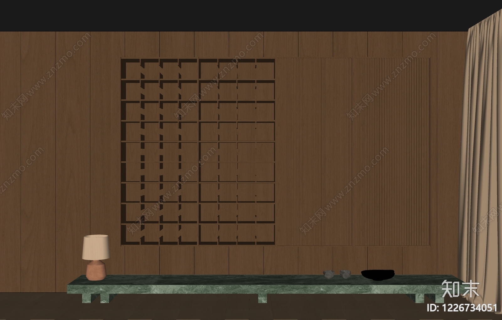 意式极简酒柜SU模型下载【ID:1226734051】