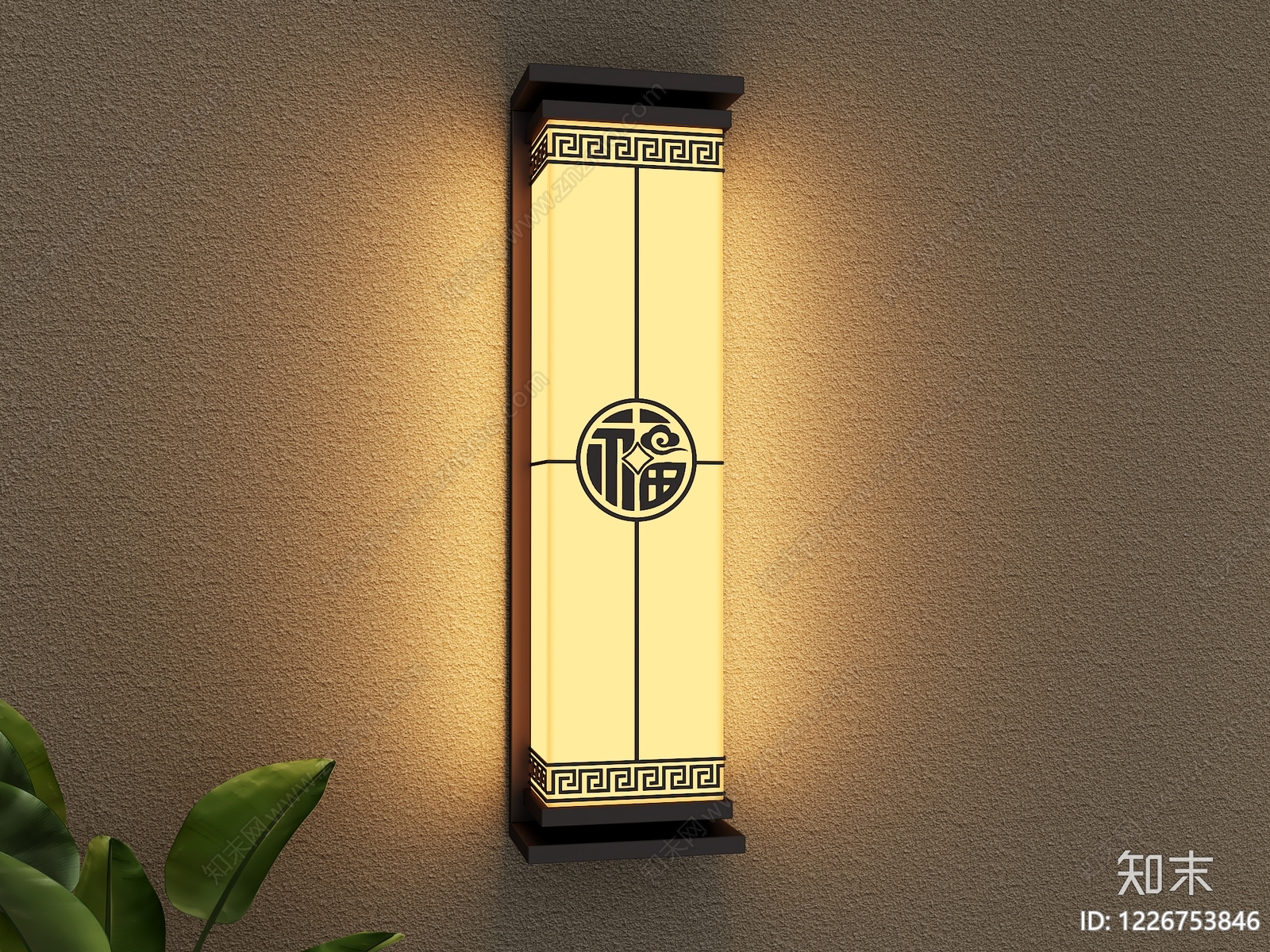 新中式景观壁灯SU模型草图