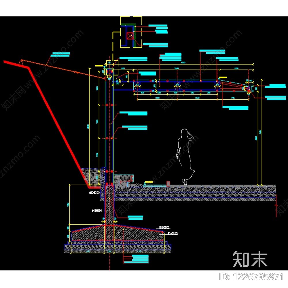 廊架cad施工图下载【ID:1226795971】