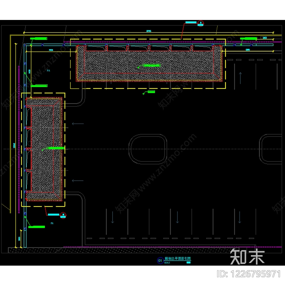 廊架cad施工图下载【ID:1226795971】