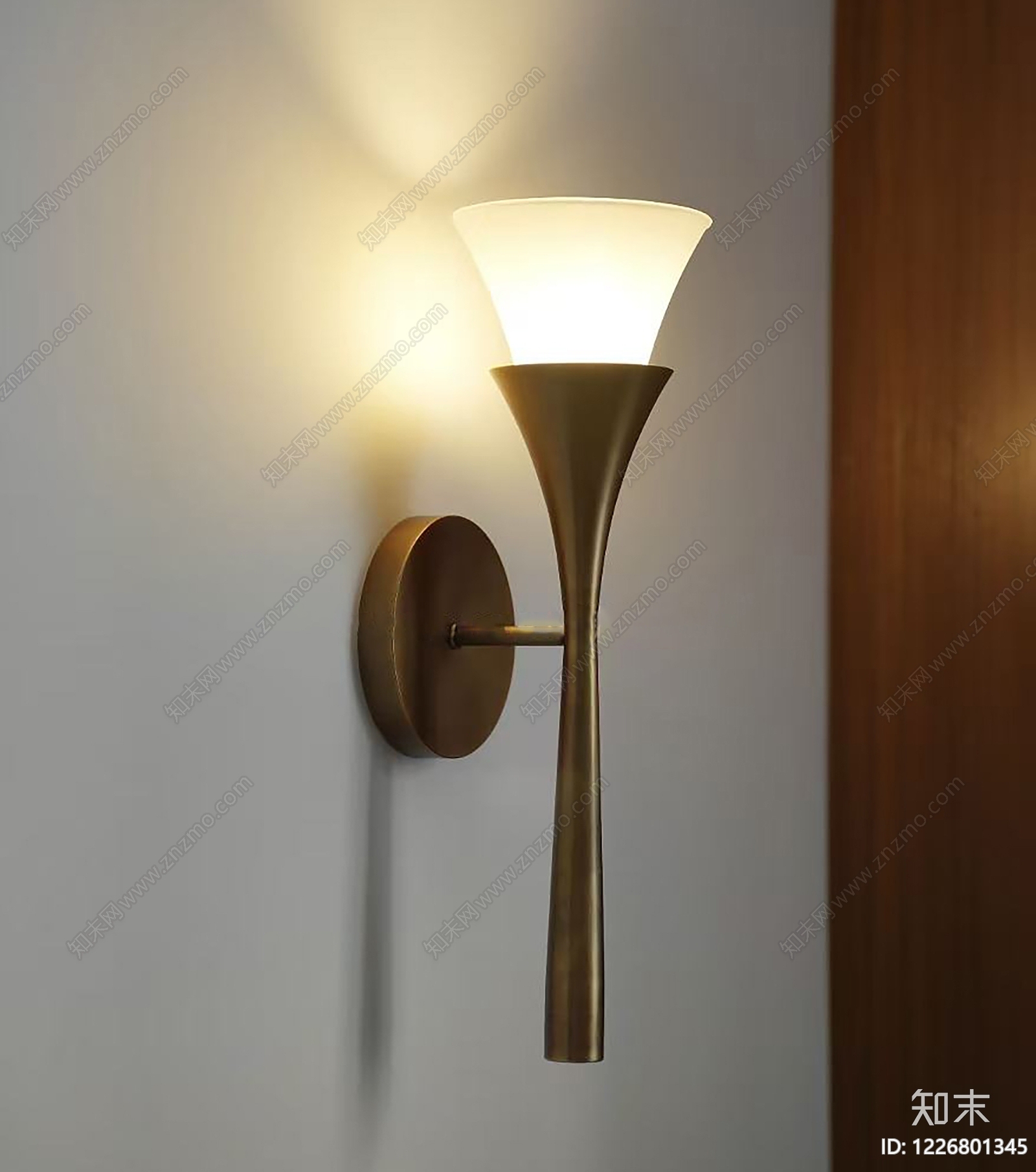 中古风墙面壁灯SU模型草图