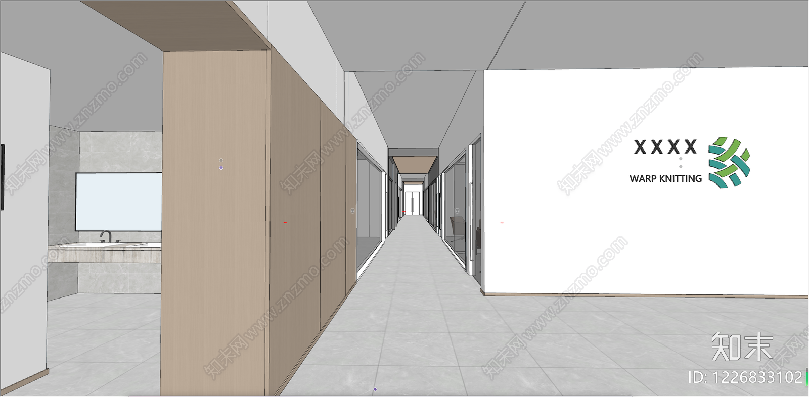 现代简约其他办公区域SU模型下载【ID:1226833102】
