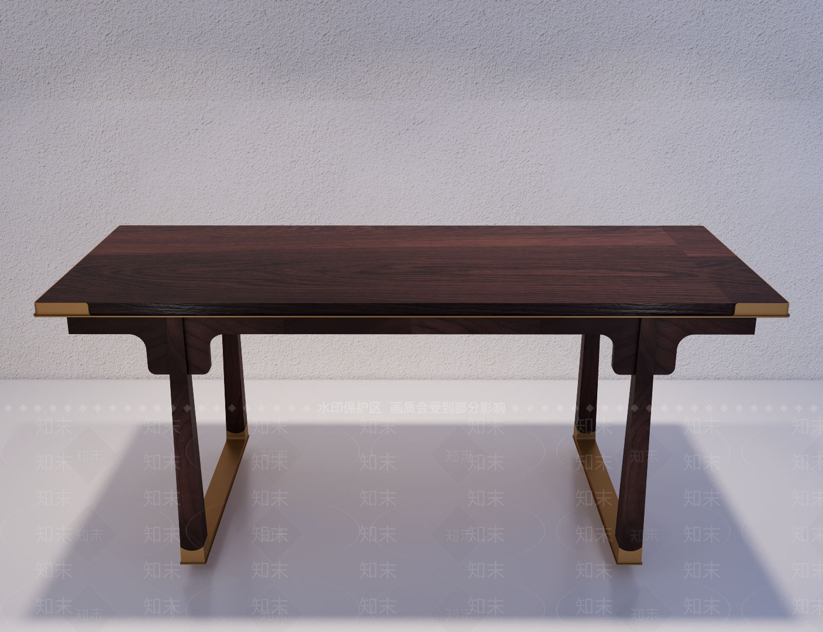 新中式书桌3D模型下载【ID:1226867943】