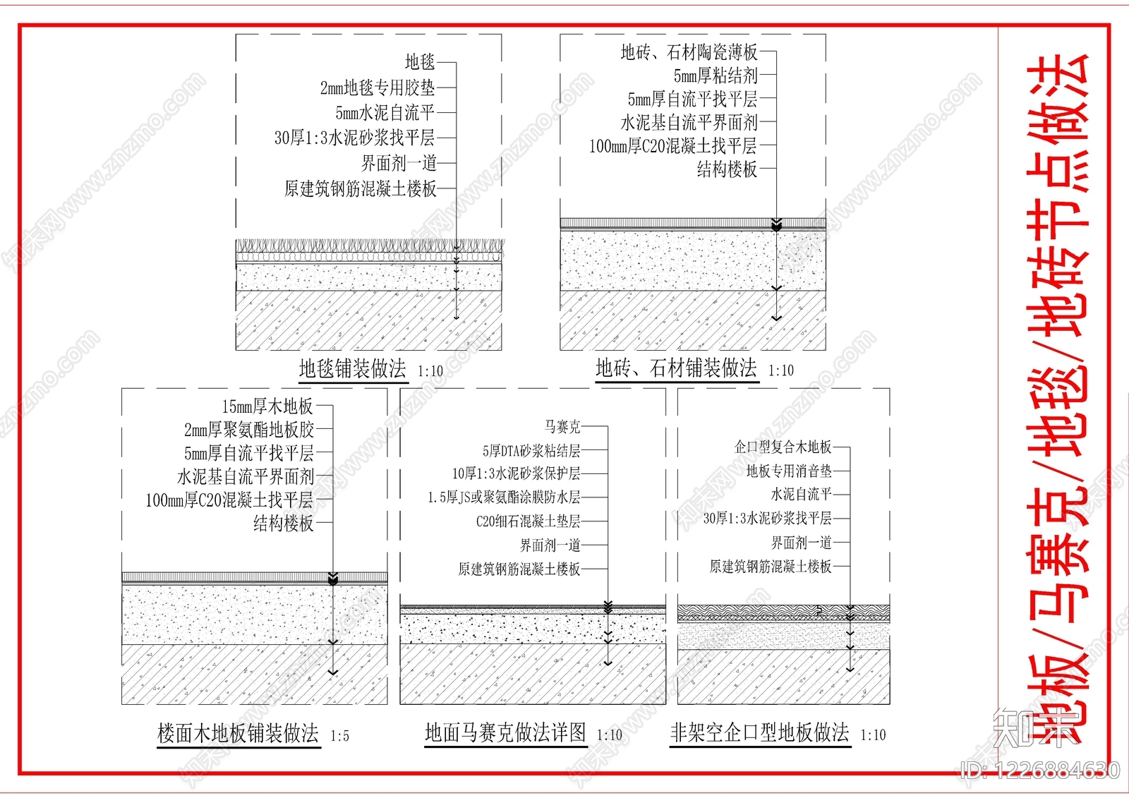 地面综合节点cad施工图下载【ID:1226884630】