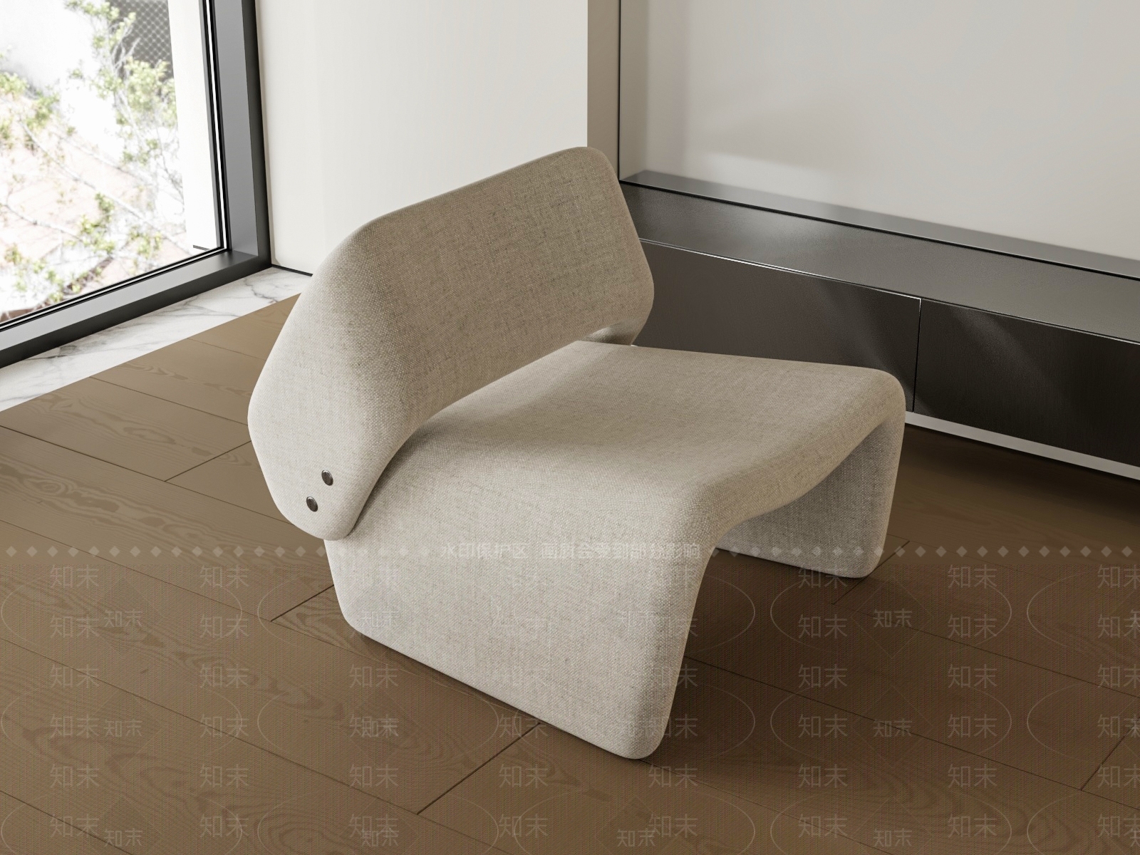极简休闲椅3D模型下载【ID:1226936673】