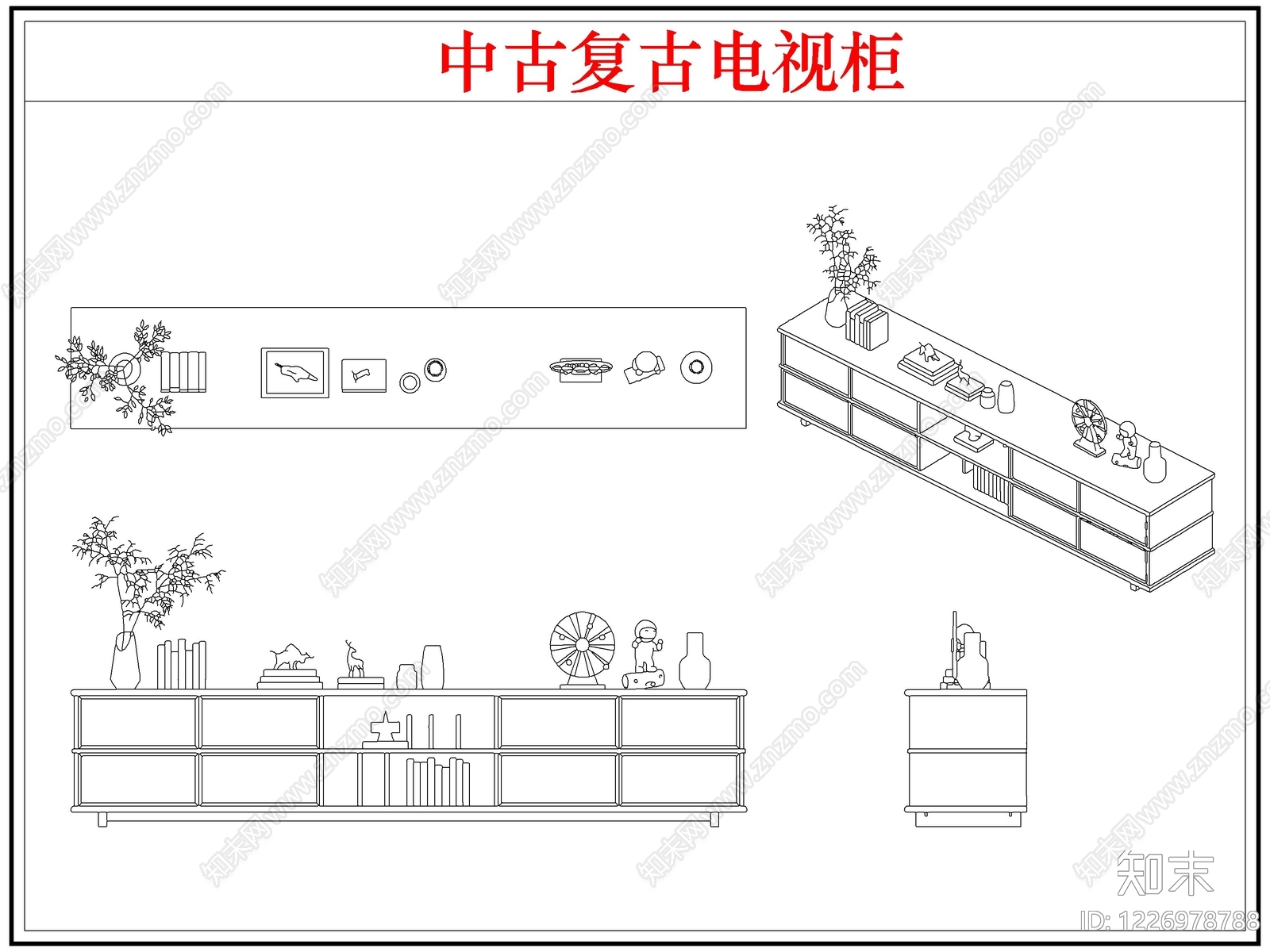 柜子cad施工图下载【ID:1226978788】