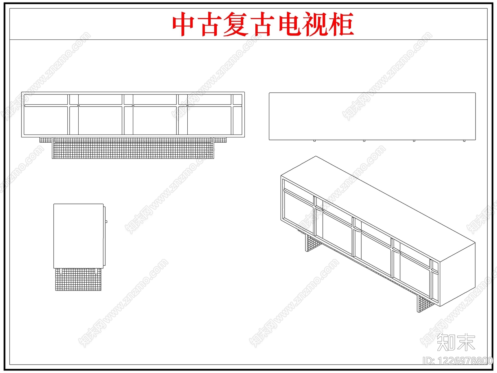 柜子cad施工图下载【ID:1226978800】