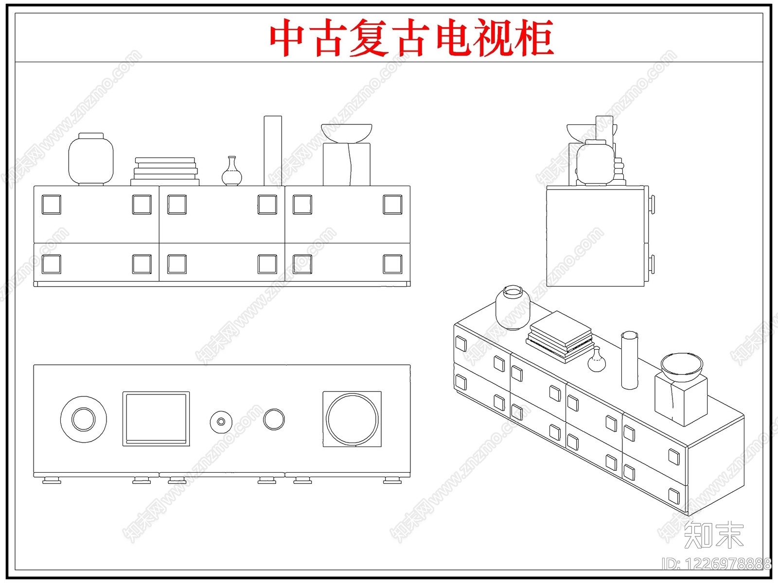 柜子cad施工图下载【ID:1226978888】