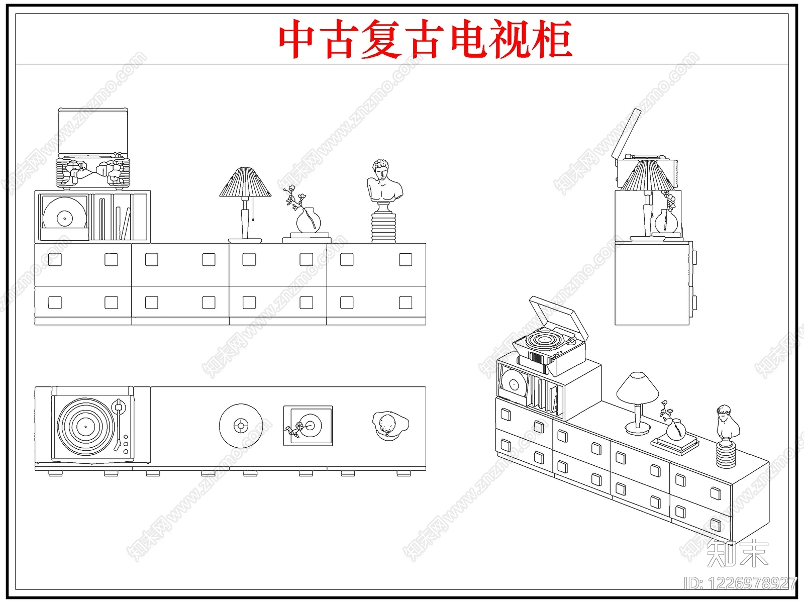 柜子cad施工图下载【ID:1226978927】
