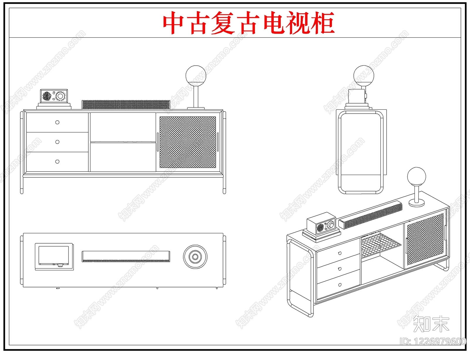柜子cad施工图下载【ID:1226979600】