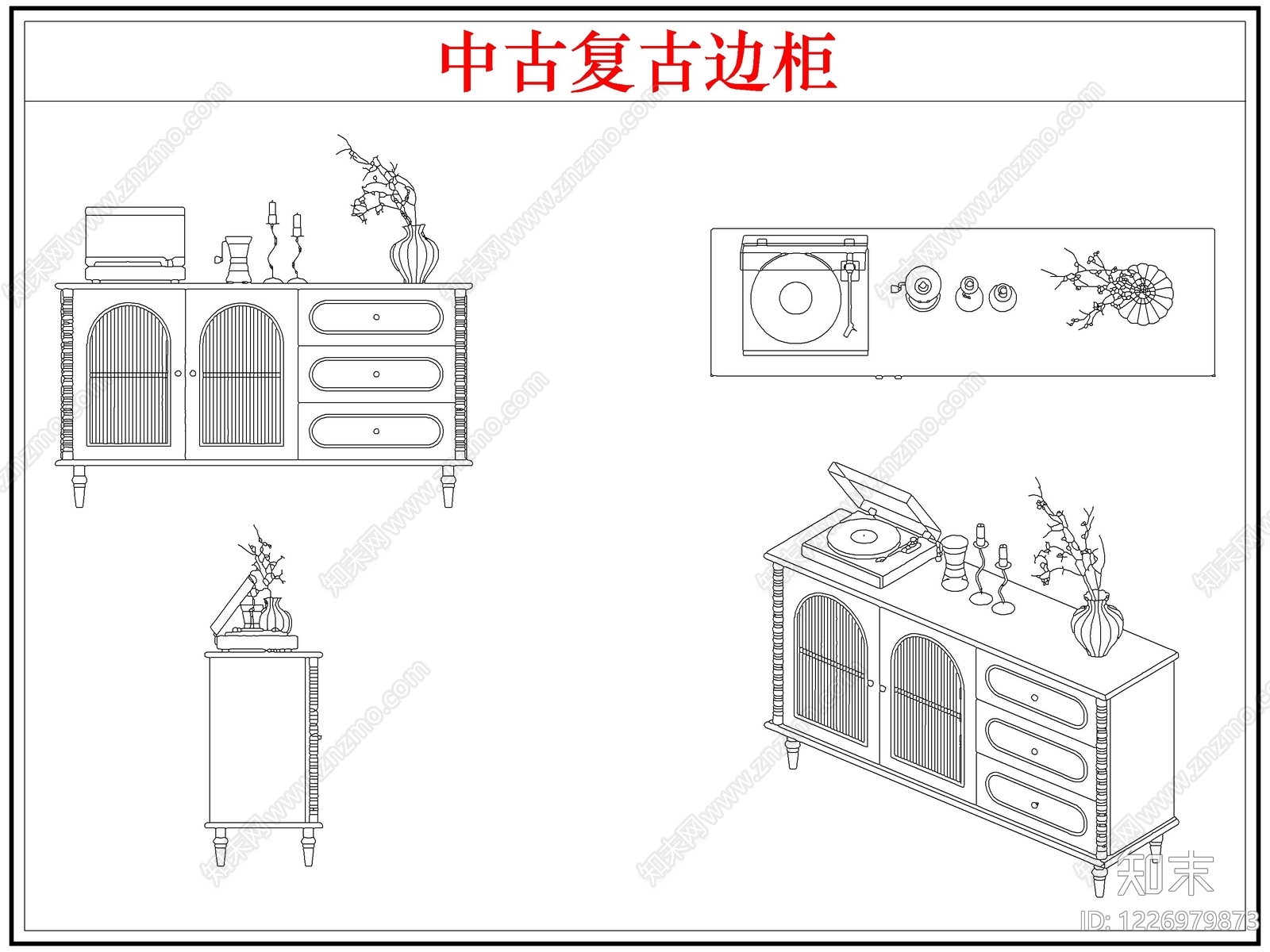 柜子cad施工图下载【ID:1226979873】
