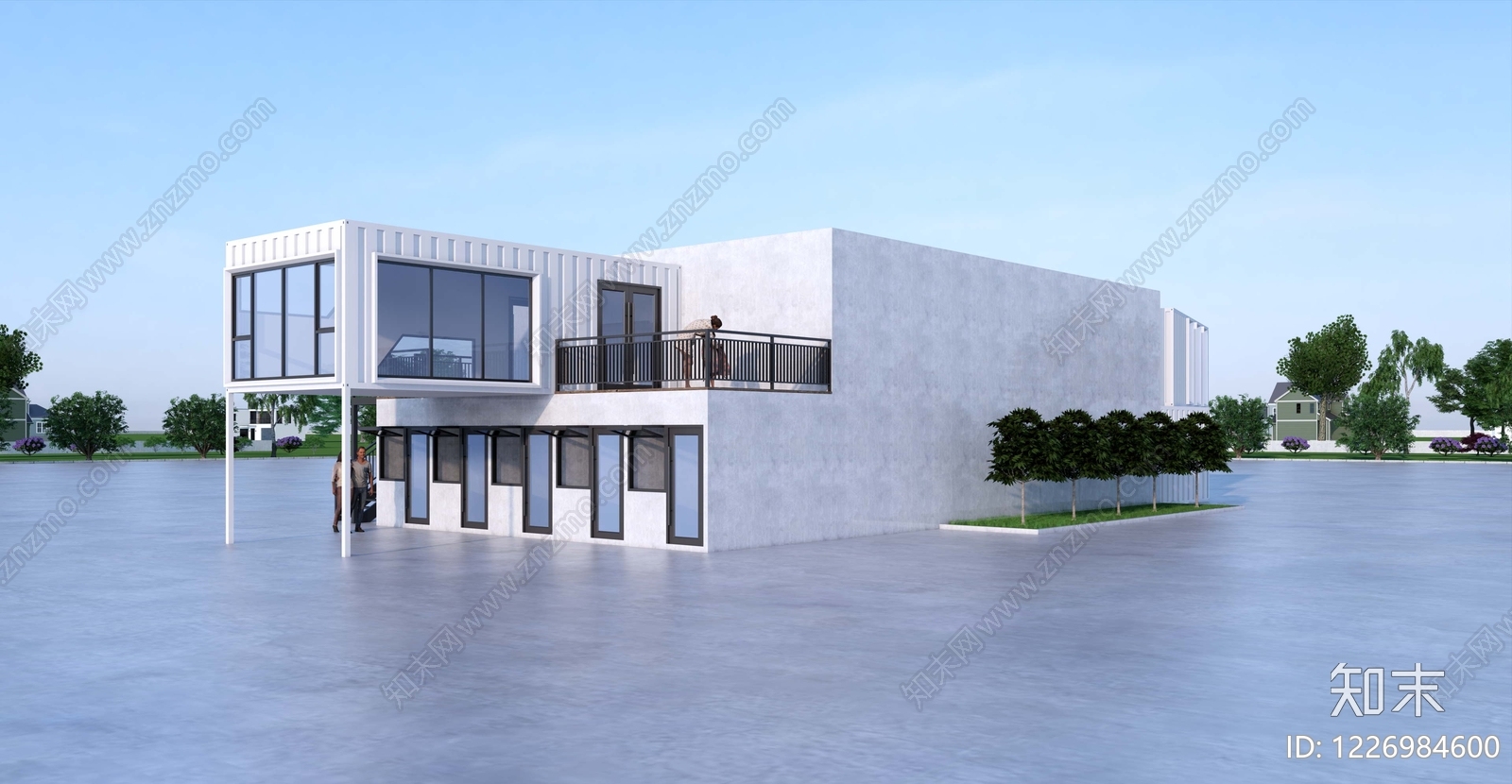 现代主义小公建SU模型下载【ID:1226984600】