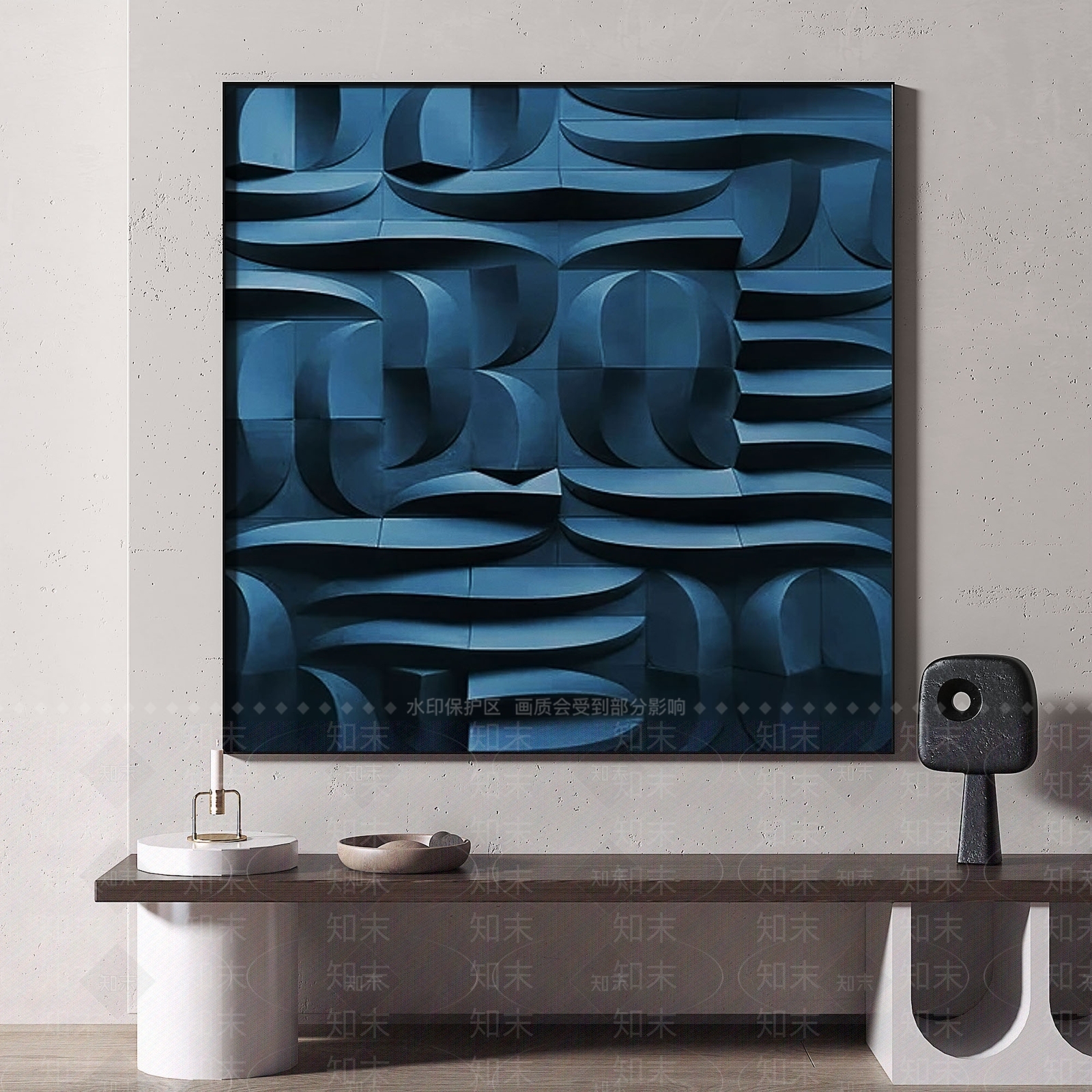 极简抽象挂画3D模型下载【ID:1226987302】