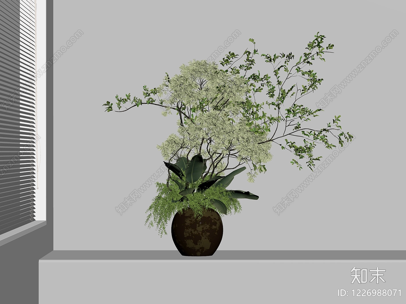 侘寂花艺SU模型下载【ID:1226988071】