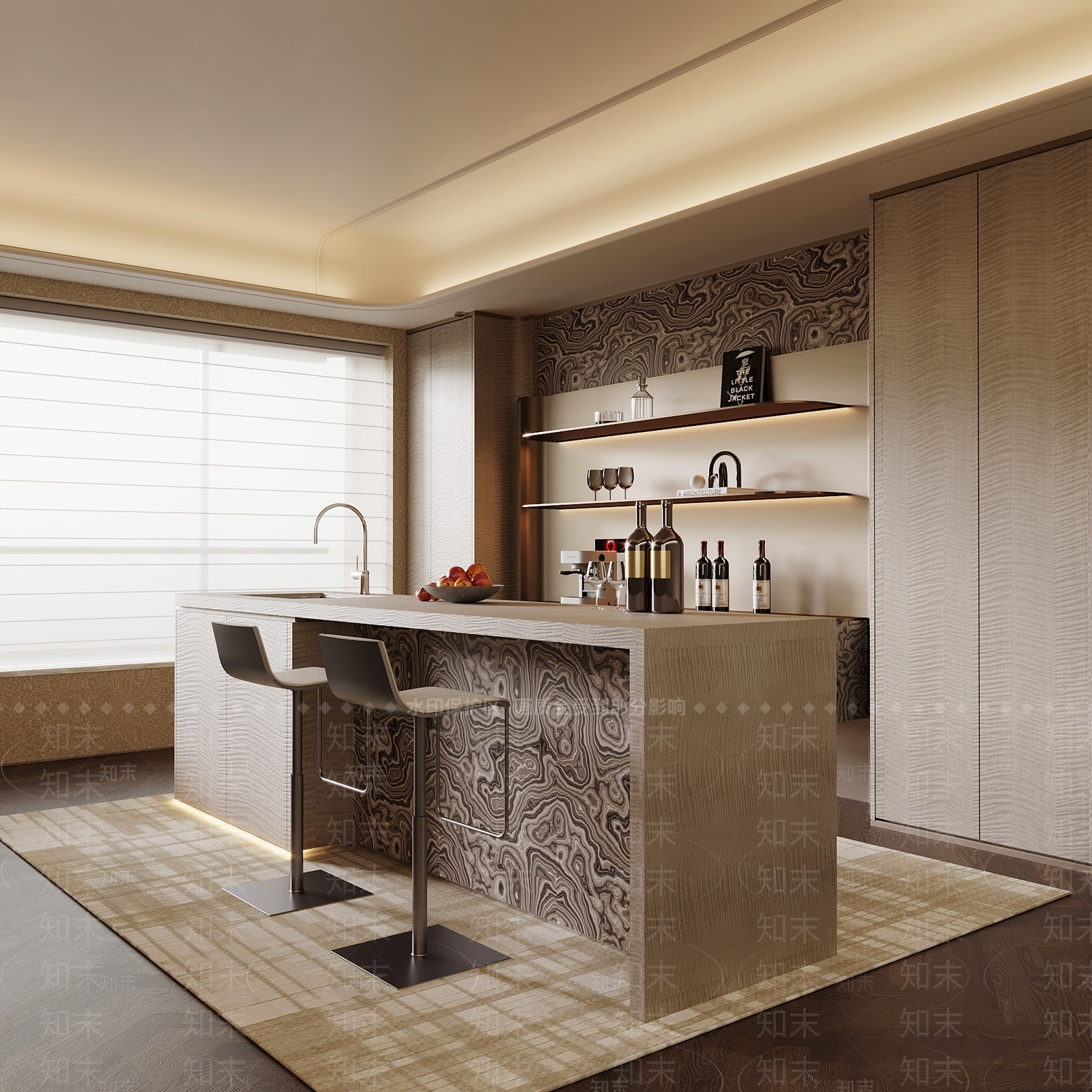 轻奢家居餐厅3D模型下载【ID:1226989937】