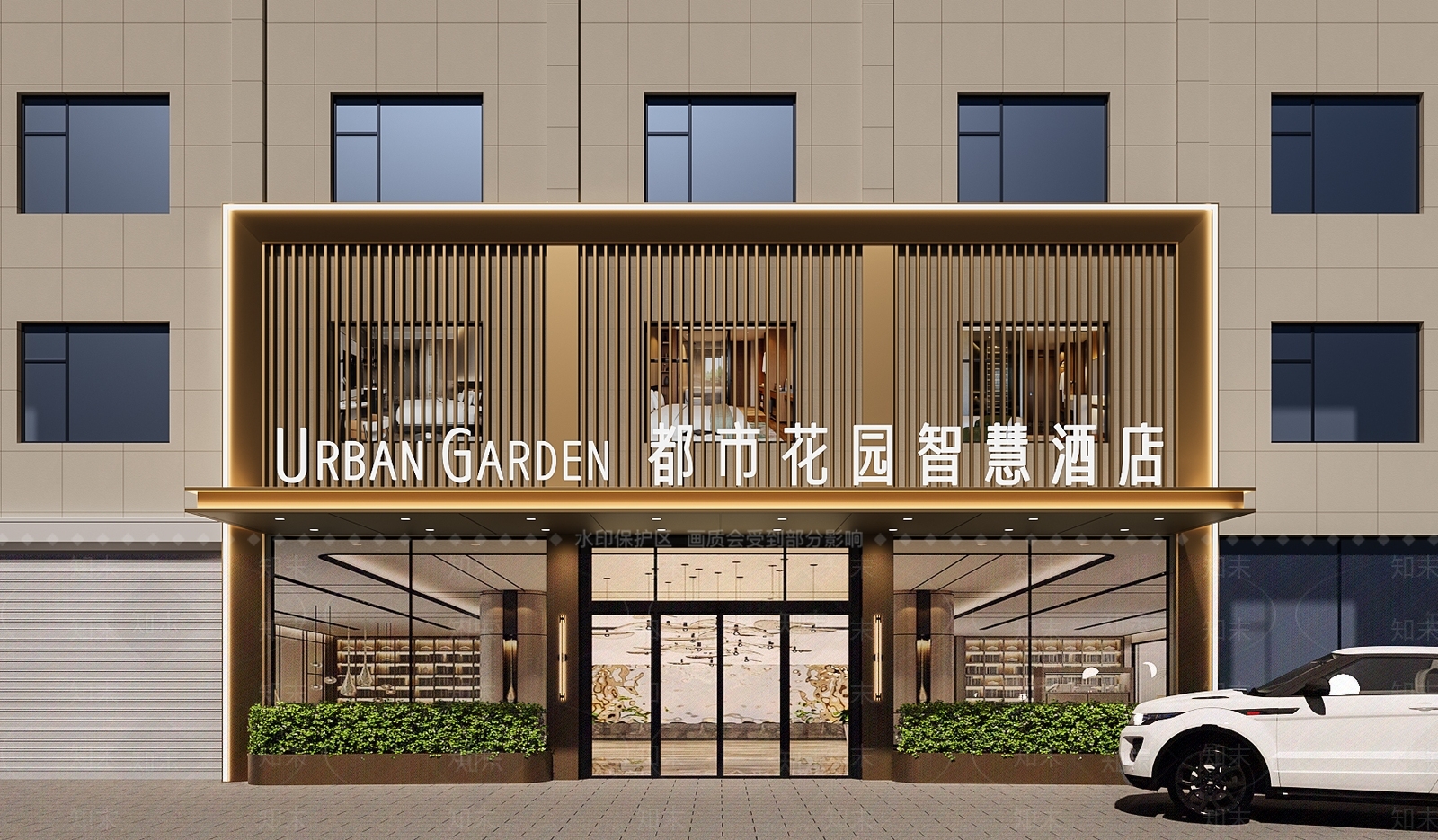 轻奢门头3D模型下载【ID:1226992482】