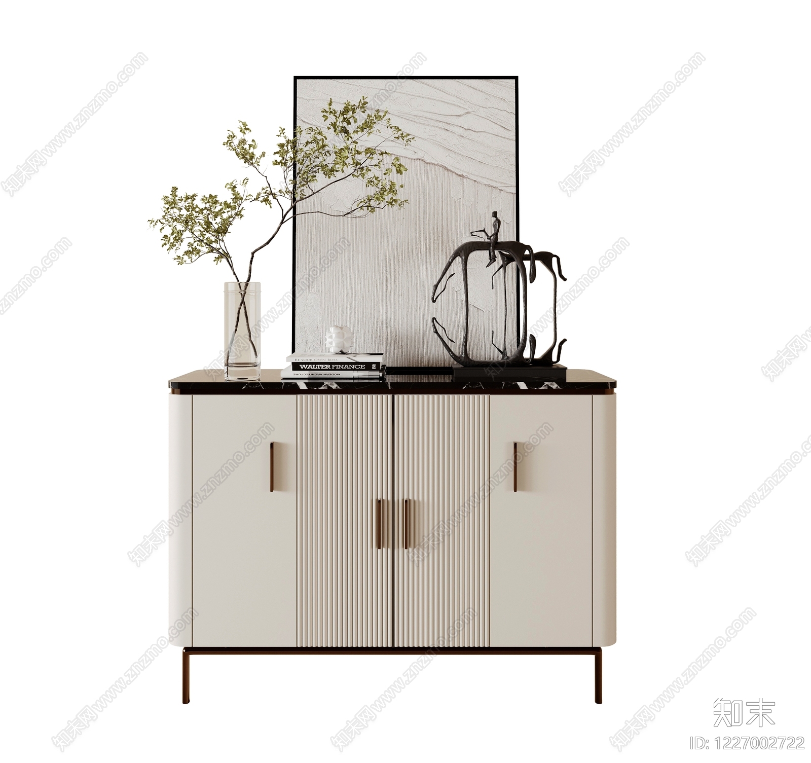 轻奢餐边柜SU模型草图
