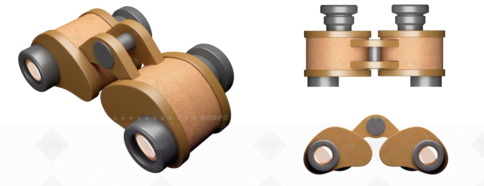 复古军事器材3D模型下载【ID:1227003722】