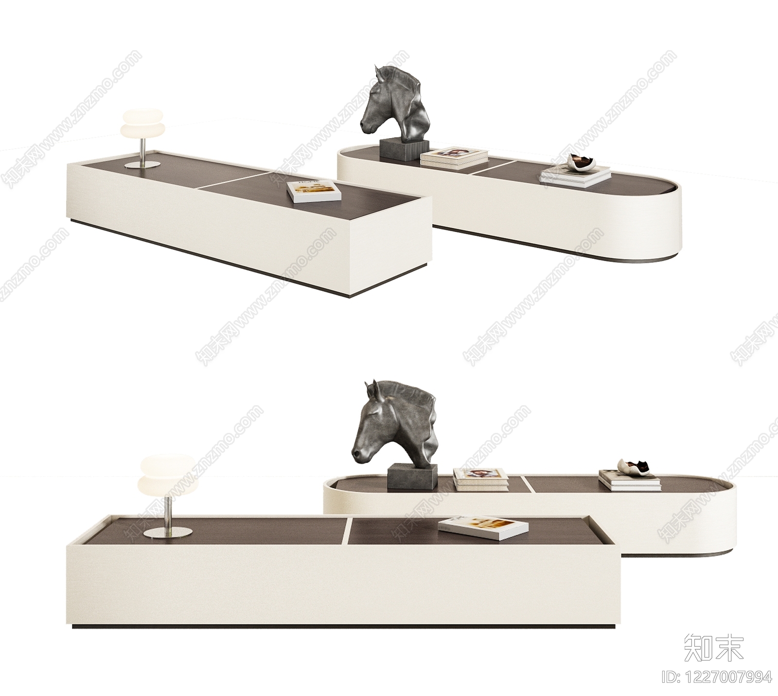 现代简约茶几SU模型草图