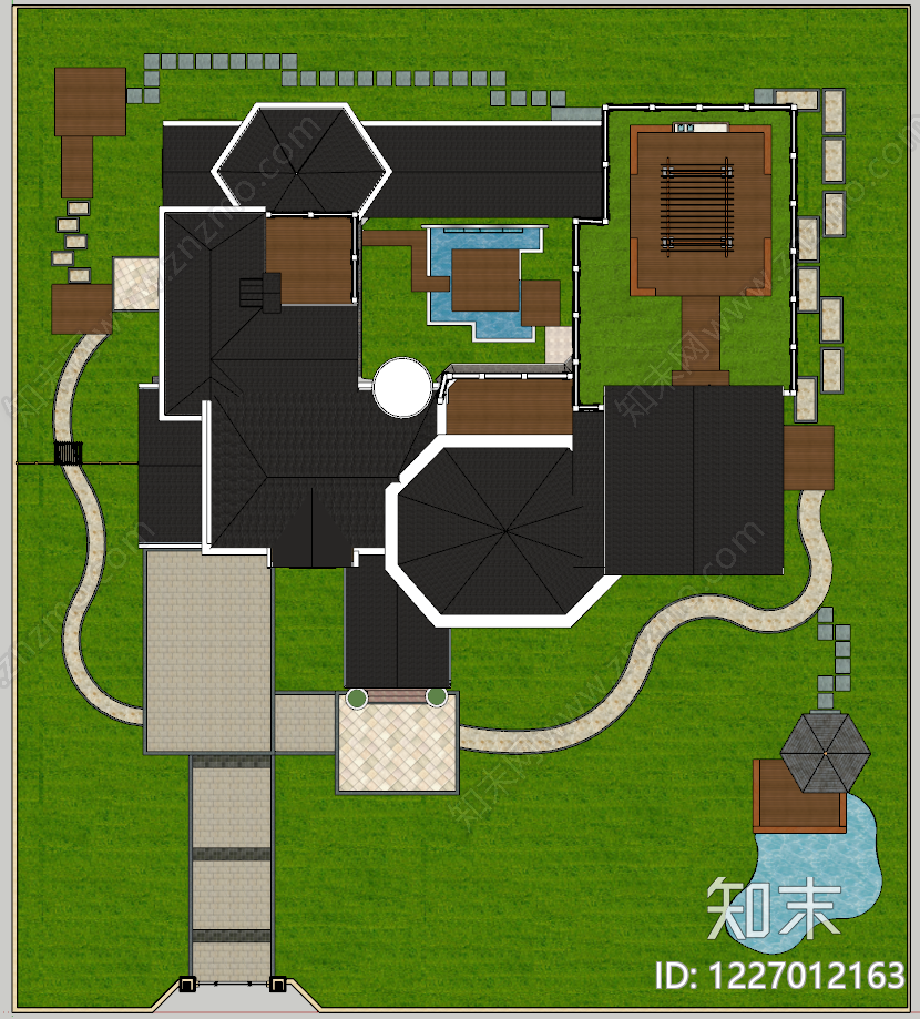 庭院cad施工图下载【ID:1227012163】