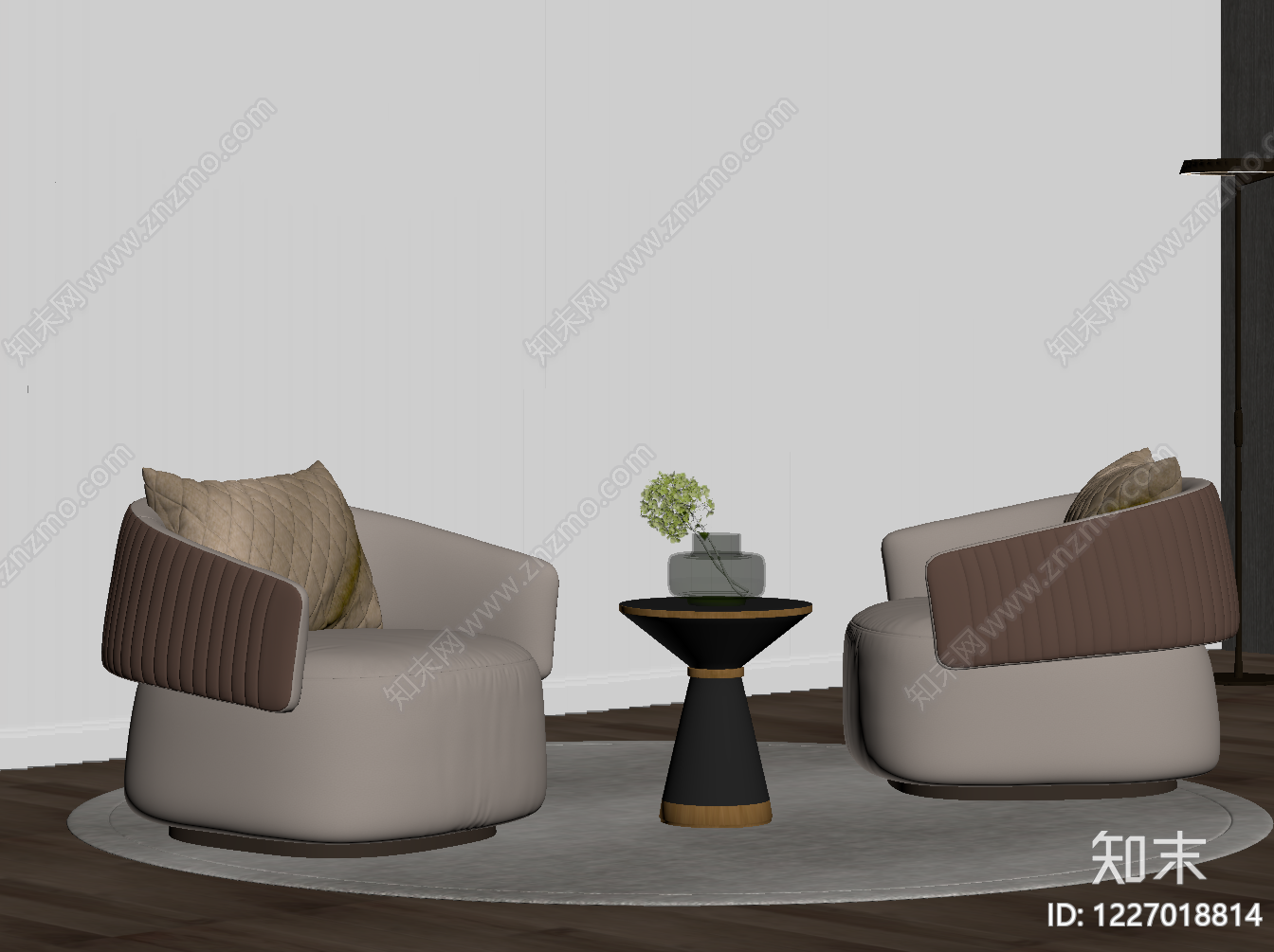 轻奢休闲椅SU模型下载【ID:1227018814】