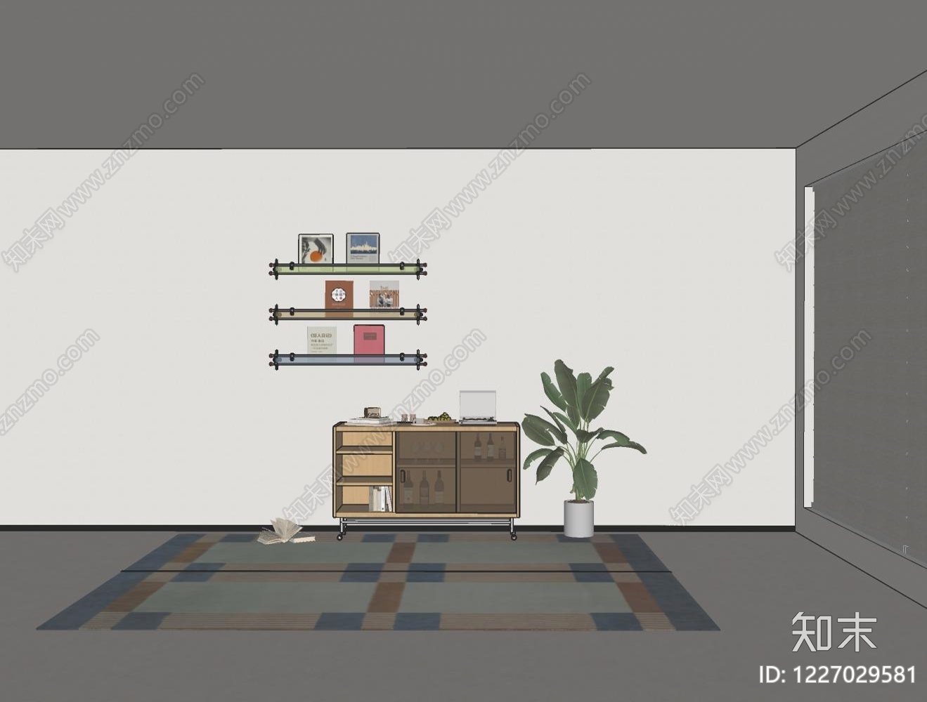 中古风储物柜SU模型下载【ID:1227029581】