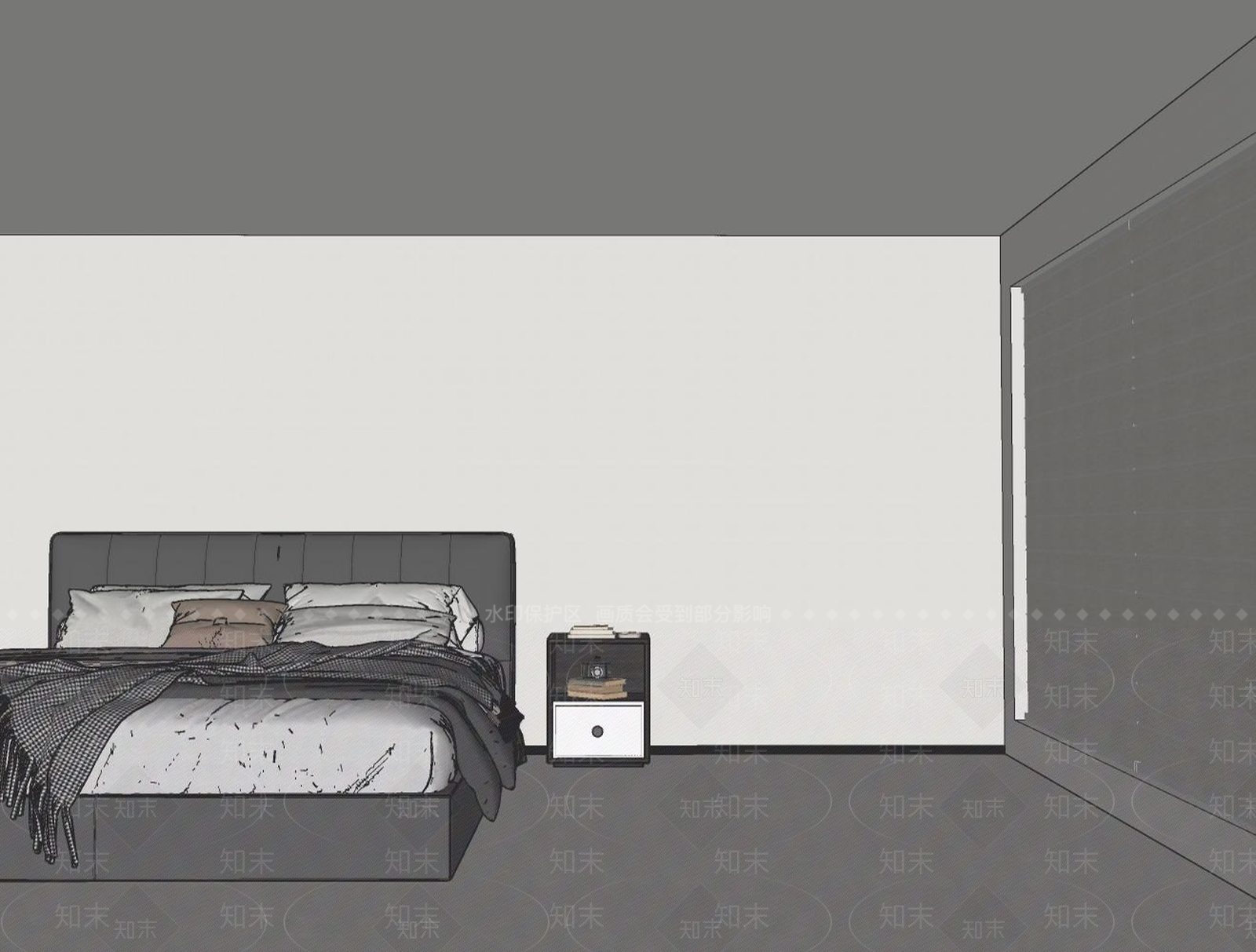 现代简约床头柜3D模型下载【ID:1227089239】