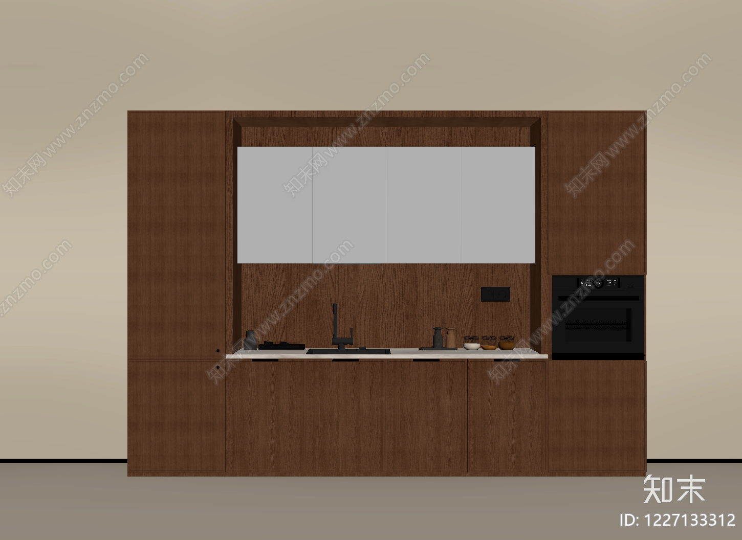 中古风橱柜SU模型下载【ID:1227133312】