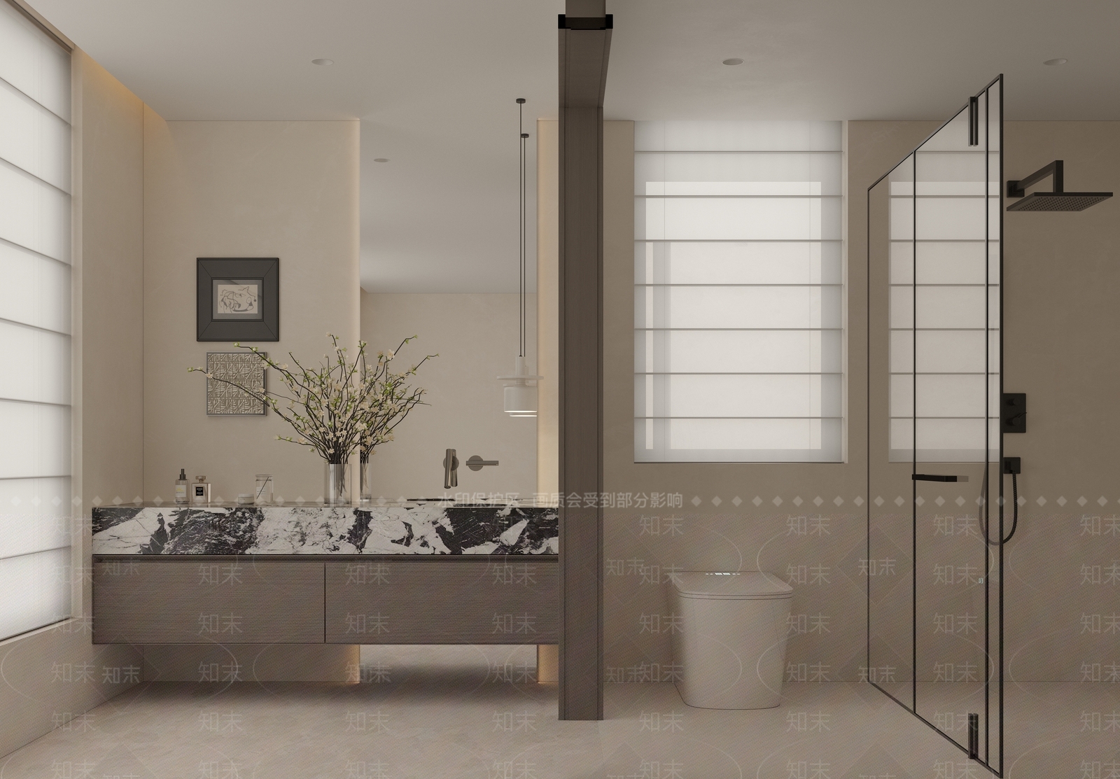 极简卫生间3D模型下载【ID:1227135057】