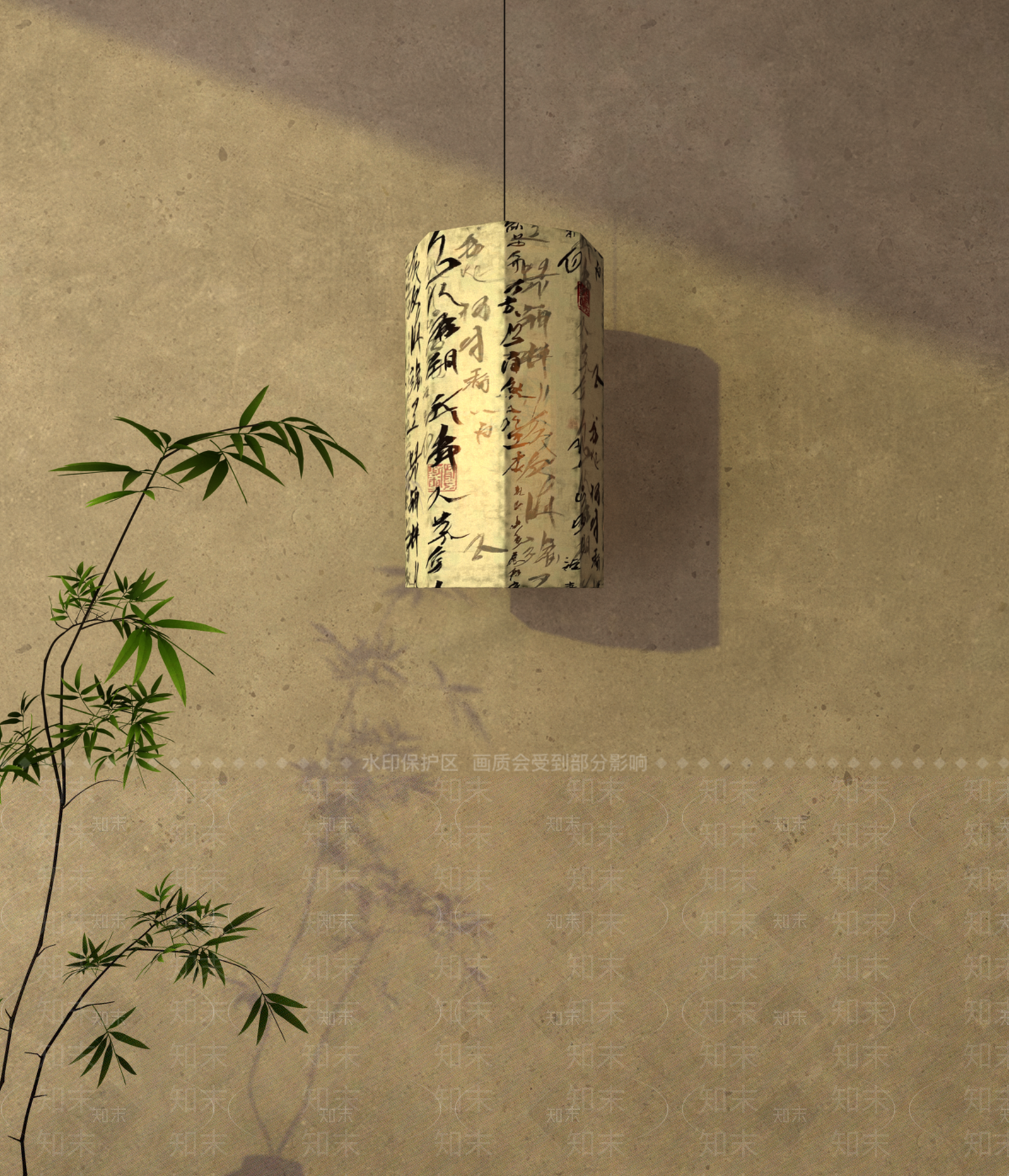 中式灯笼3D模型下载【ID:1227143222】