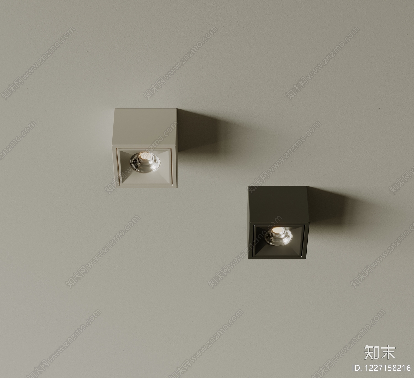 极简筒灯射灯SU模型下载【ID:1227158216】