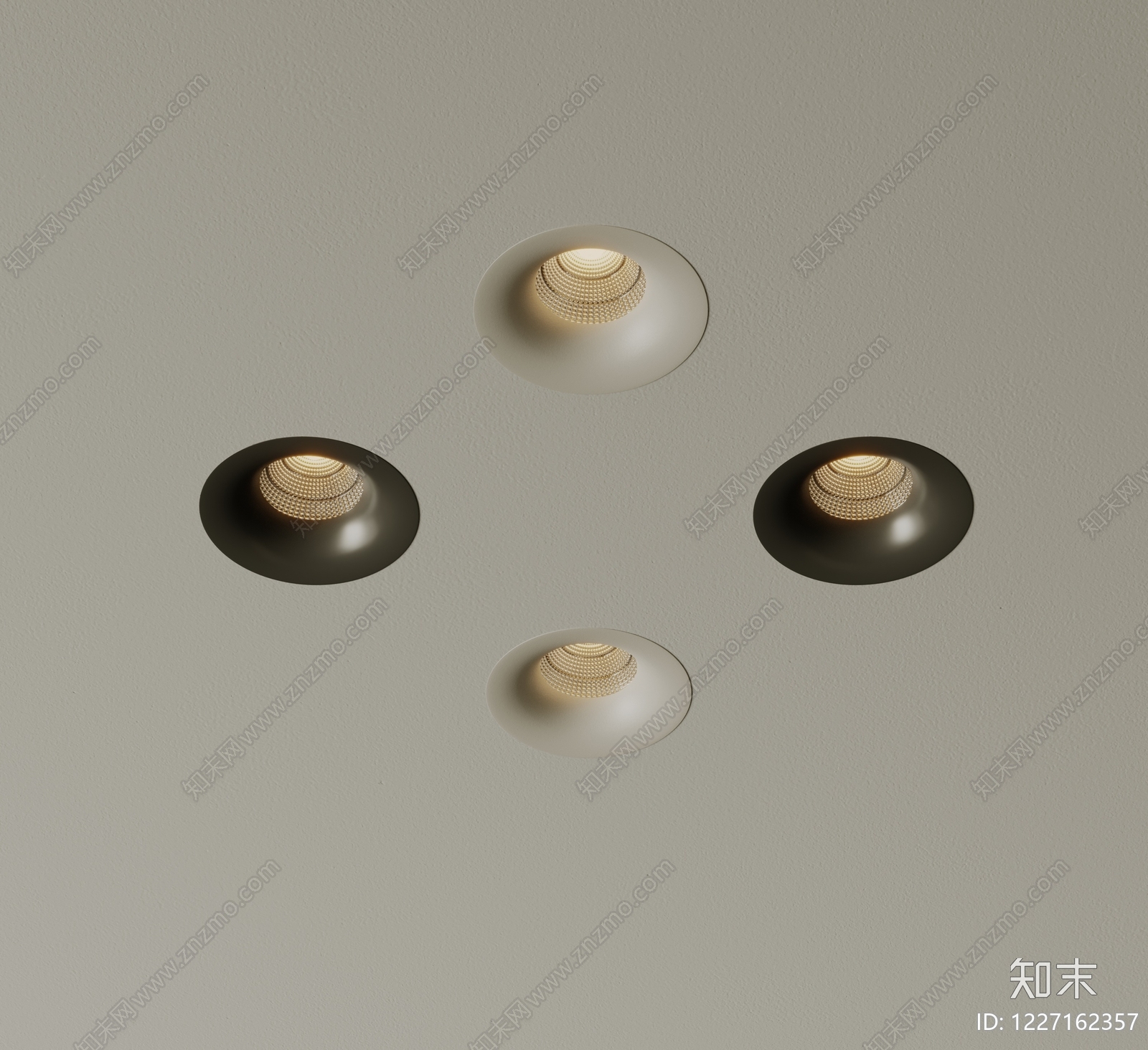 极简筒灯射灯SU模型下载【ID:1227162357】