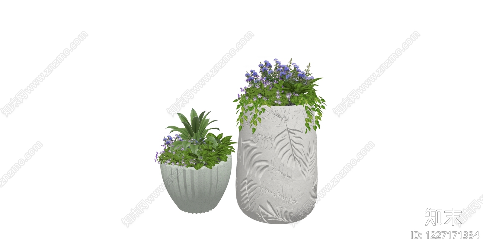 现代花钵花器SU模型下载【ID:1227171334】