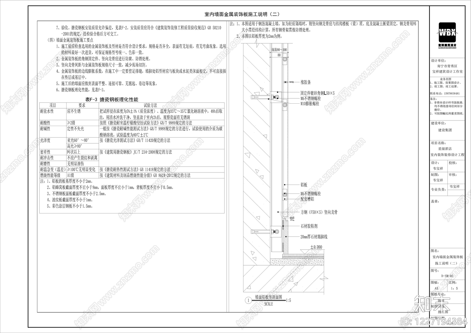 墙面节点cad施工图下载【ID:1227194384】
