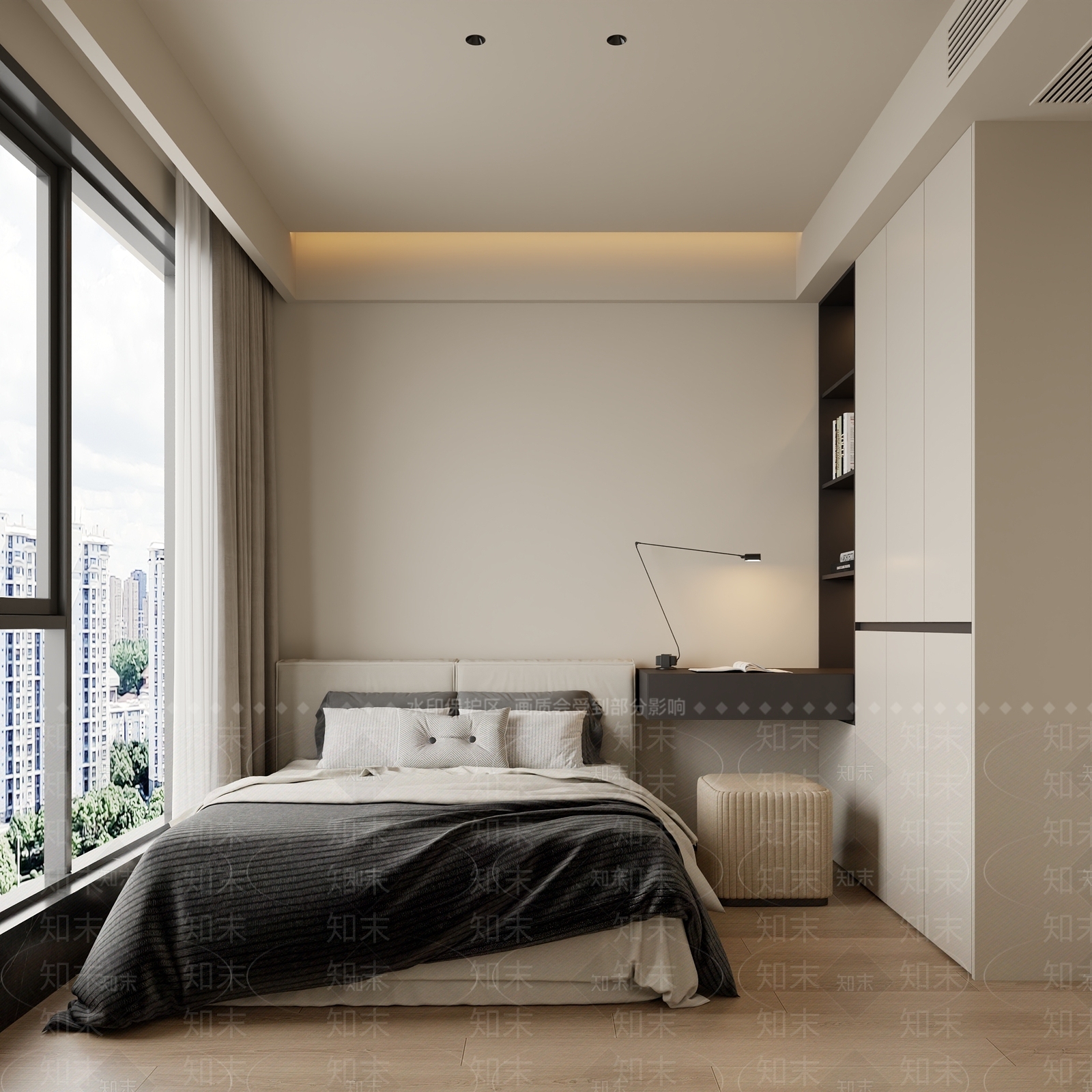 现代简约家居卧室3D模型下载【ID:1227202095】