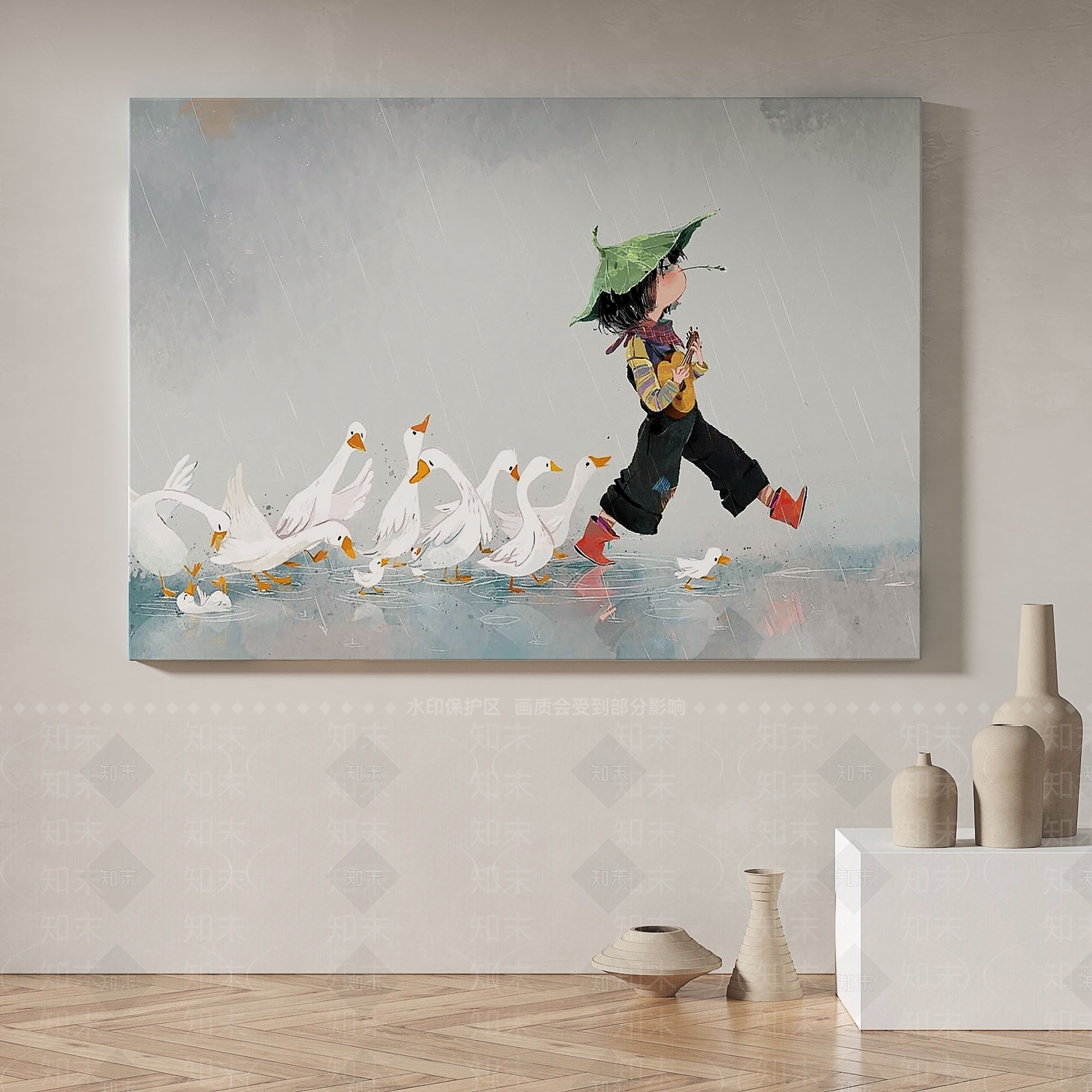 侘寂儿童挂画3D模型下载【ID:1227220860】