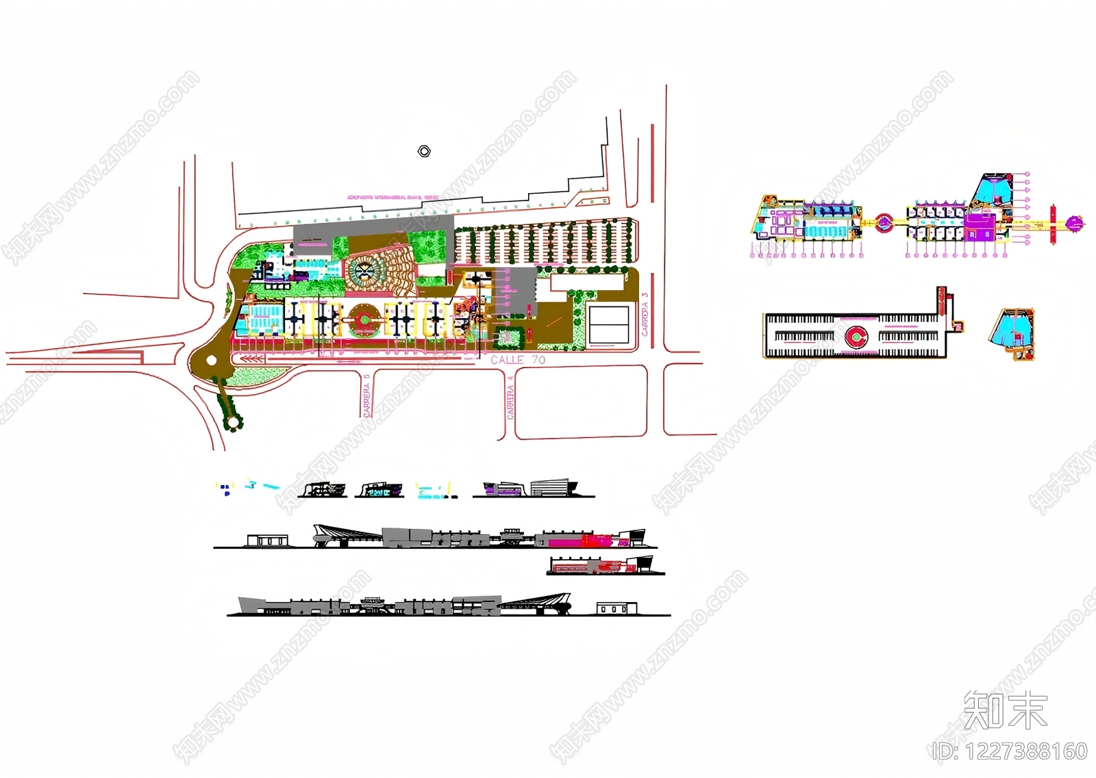 机场建筑cad施工图下载【ID:1227388160】