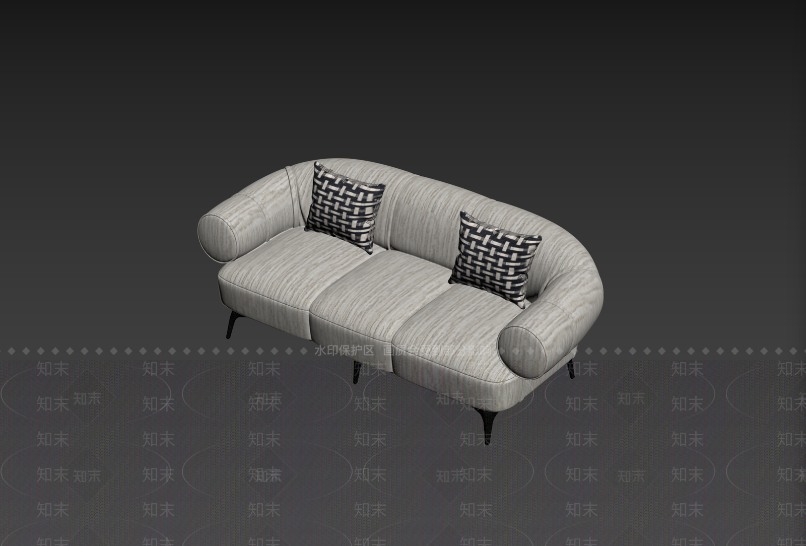现代三人沙发3D模型下载【ID:1227739204】