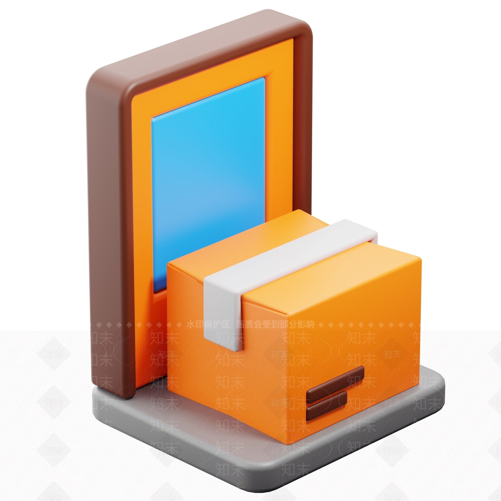 现代打印机3D模型渲染效果图