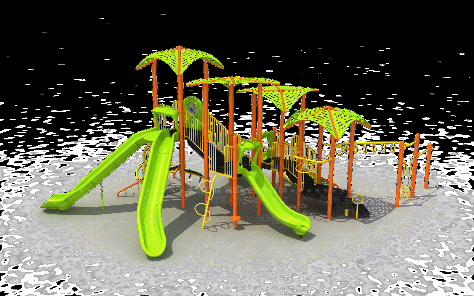 现代儿童器材3D模型下载【ID:1227877409】