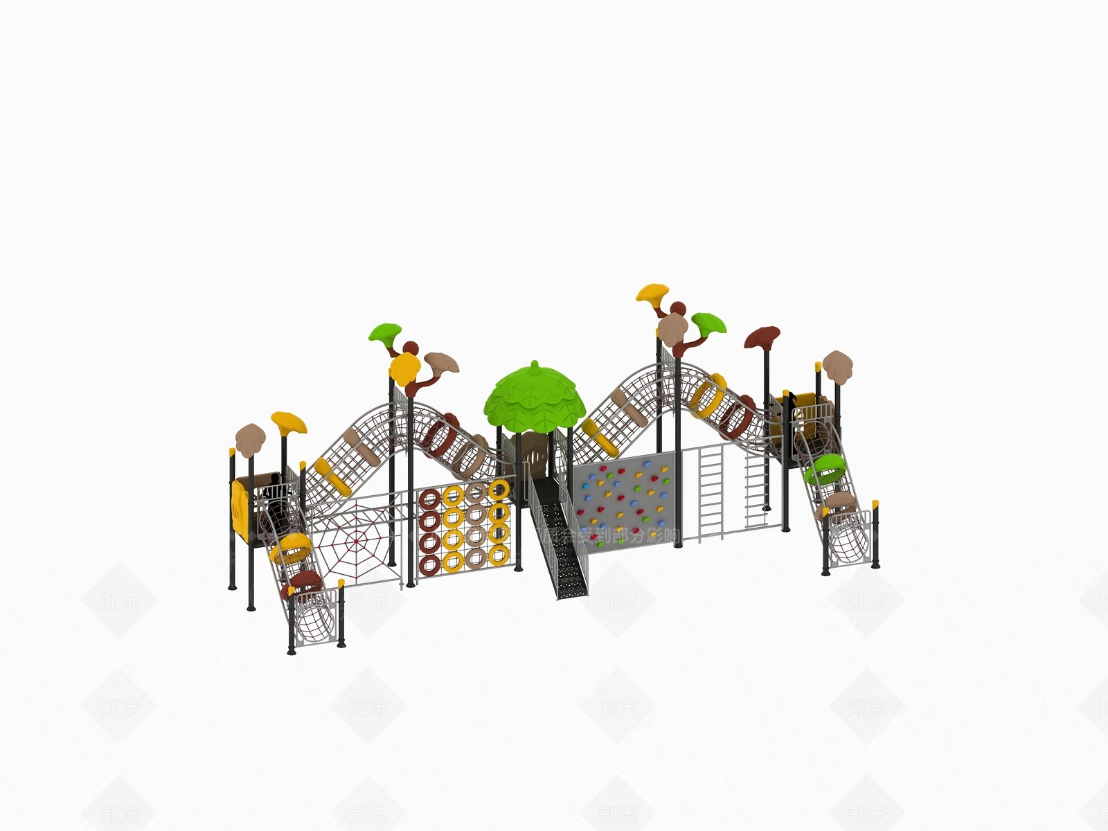 现代儿童器材3D模型下载【ID:1227877977】