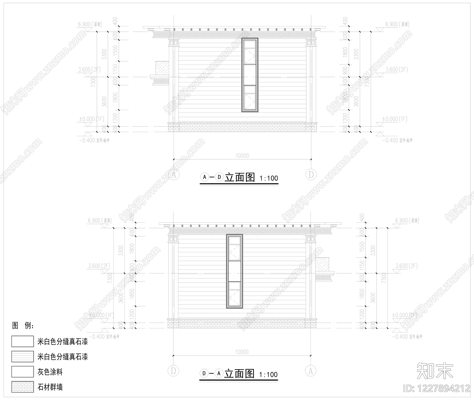 别墅建筑cad施工图下载【ID:1227894212】
